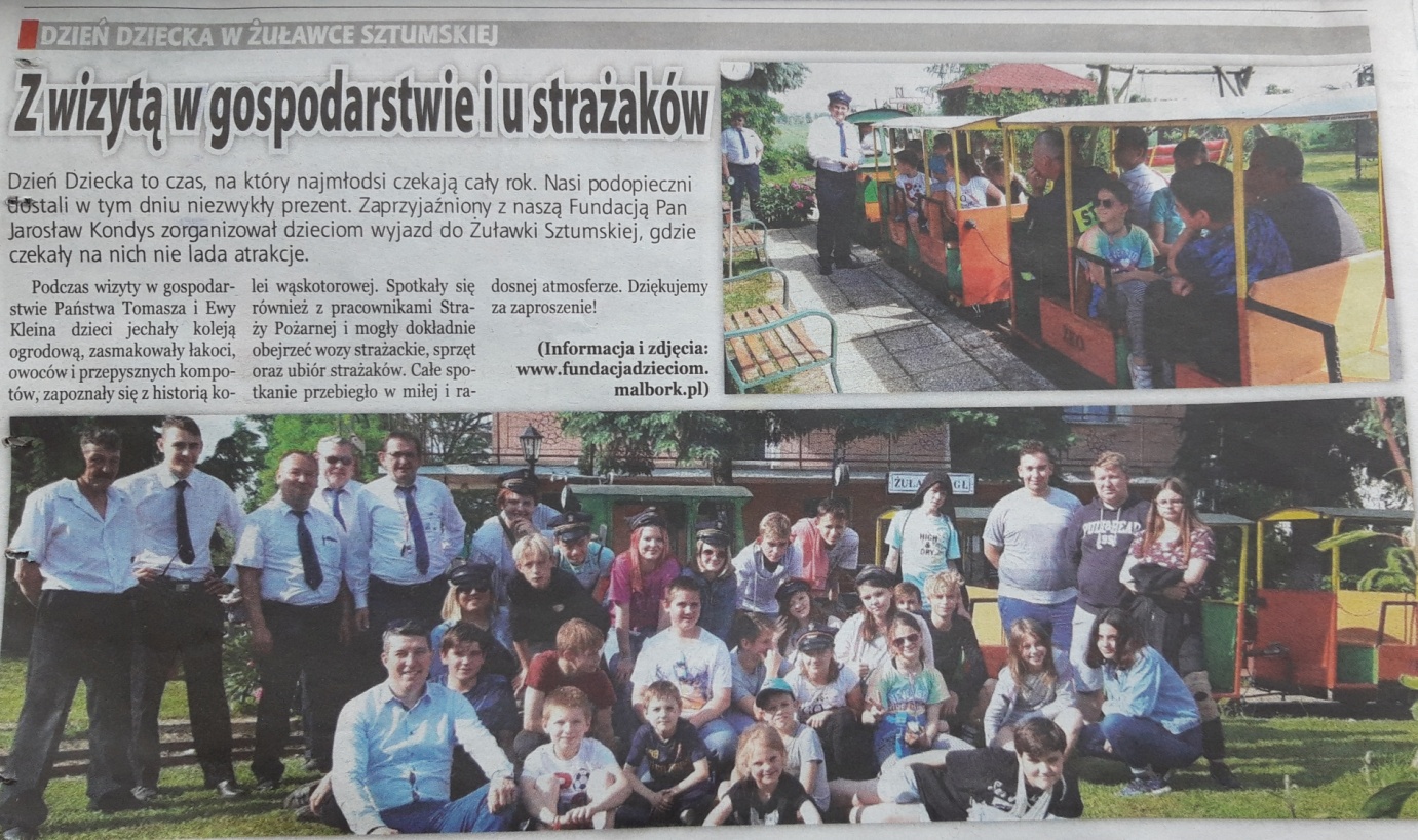 Placówka Terenowa KRUS w Malborku z  zorganizowała Dzień Dziecka dla podopiecznych fundacji Wyrównajmy Ich Szanse