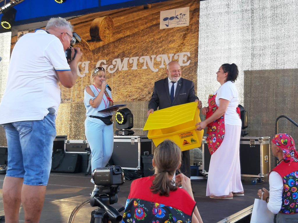 Na scenie głównej Kasa przeprowadziła także konkurs wiedzy z zakresu bhp w rolnictwie. Nagrodę dla zwycięzców ufundował OR KRUS w Olsztynie