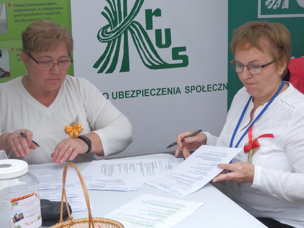 Dożynki powiatowo-gminne w Wiskitkach - stoisko KRUS